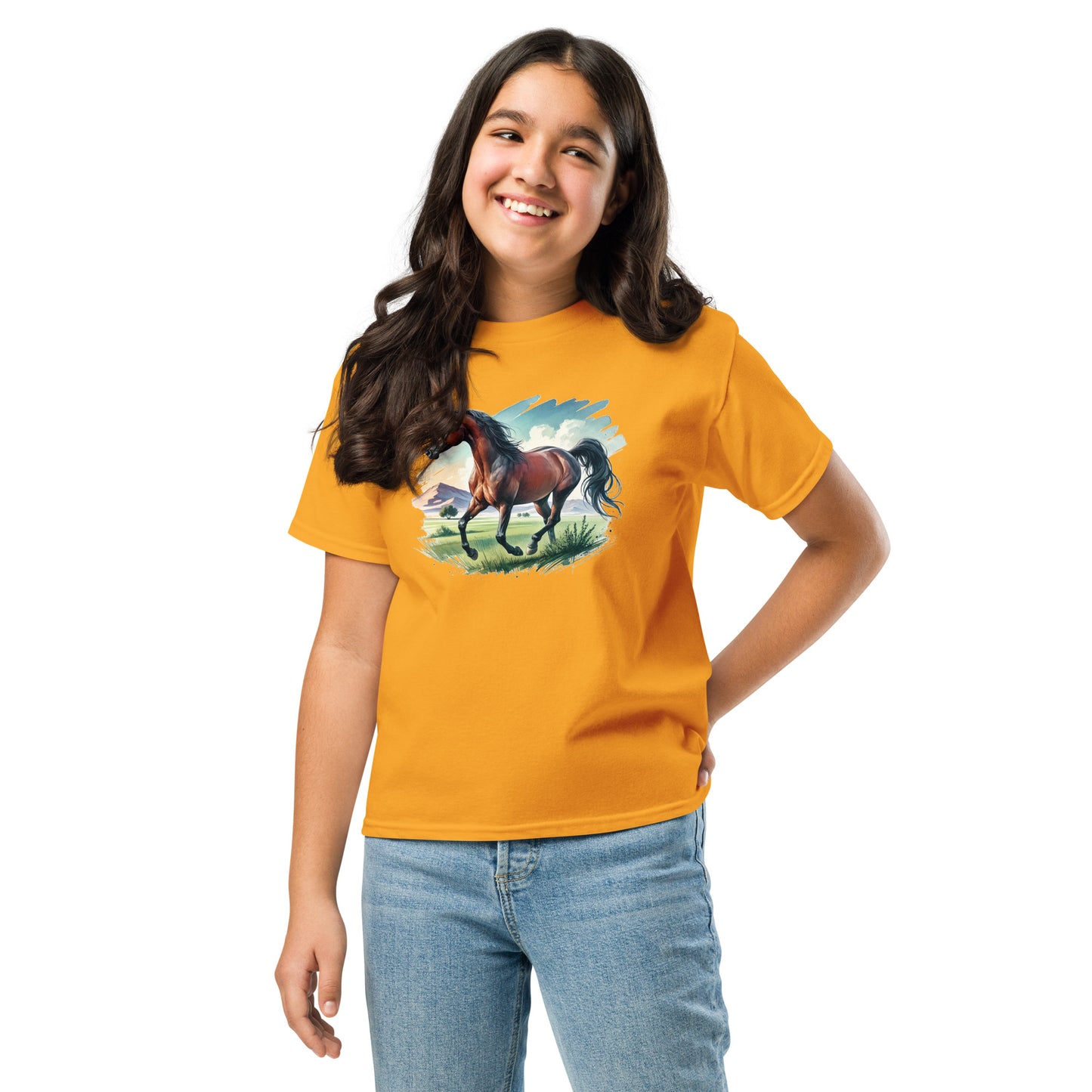 Anmutiger Araber - Mädchen T-Shirt