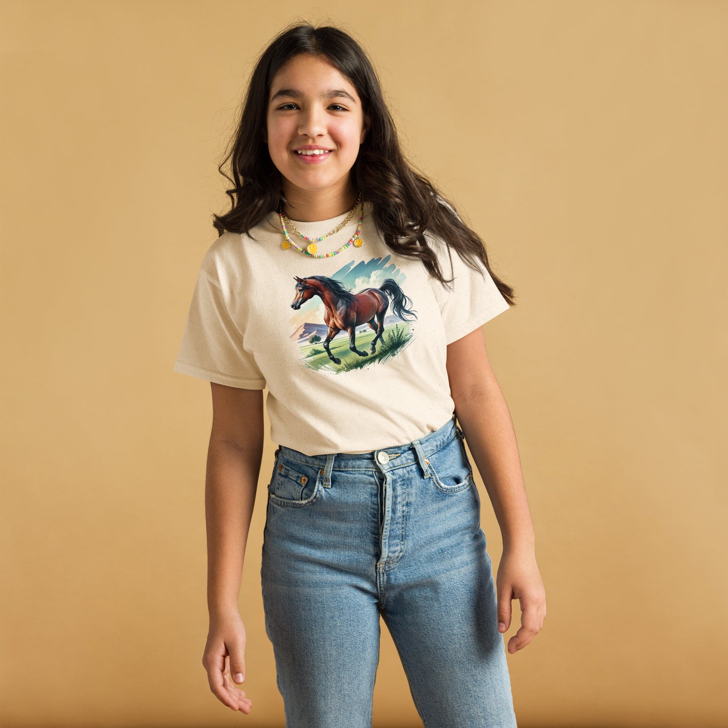Anmutiger Araber - Mädchen T-Shirt